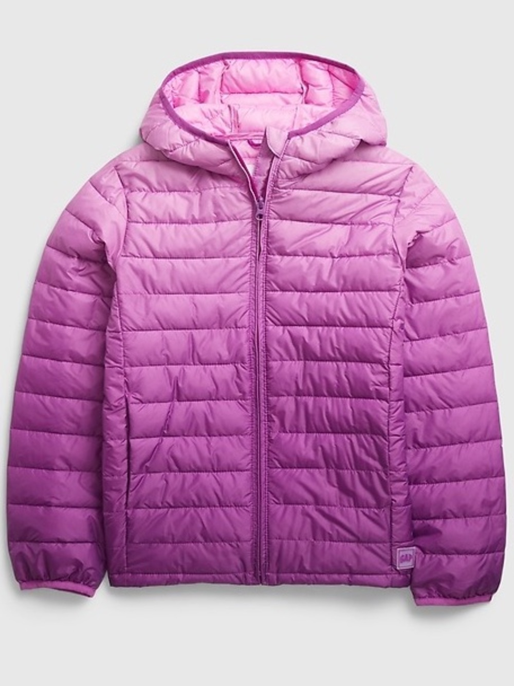 GAP KIDS 100% Recycled Polyester Pink Ombre‎ ColdControl Puffer Jacket Size S